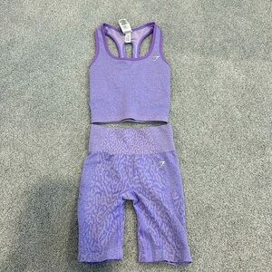 Purple Gymshark workout set